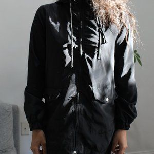 stylish black coat perfect for winter time!